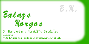 balazs morgos business card